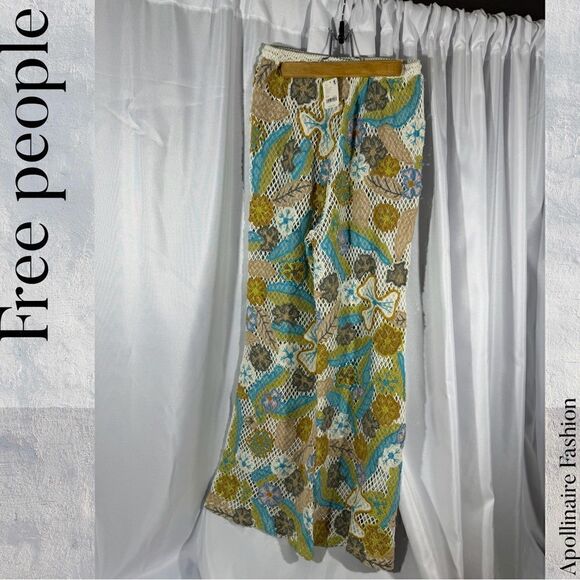 FREE PEOPLE INTIMATELY OCEAN ROADS KNITTED PANTS IN S/XS NWT - Picture 7 of 10